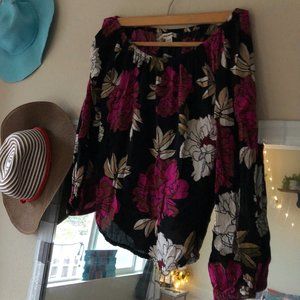 Billabong floral off-the-shoulder top